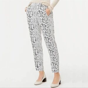 J Crew Jamie pull on snakeskin print pants size 10